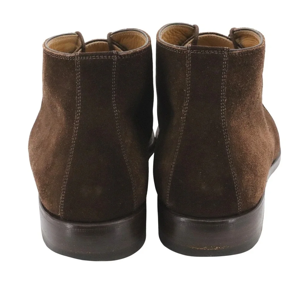 Ermenegildo Zegna Brown Suede Chukka Desert Boots Made in Italy‎ Size IT 7 US 8